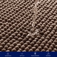thumbnail image 5 of Bathroom Rugs Chenille Bath Rug Soft Short Plush Bath Mat Soft Shower Mat Water Absorbent Shower Mat Quick Dry Machine Washable(Brown,16" x 24"), 5 of 7