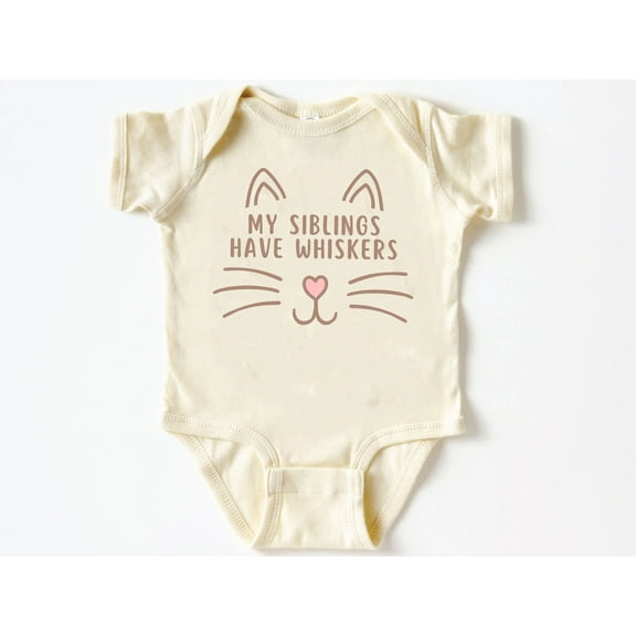 My Siblings Have Whiskers Baby Bodysuit ,Funny New Born New Parent Baby Onesie®, New Mom Gift, Baby Shower Gift , Short Sleeve Tee Bella