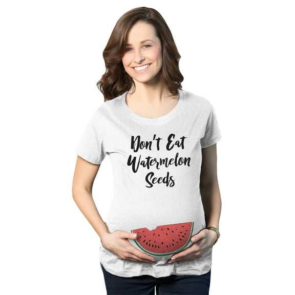 Maternity Don't Eat Watermelon Seeds T shirt Funny Pregnancy Reveal Pregnant Tee