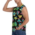 thumbnail image 3 of Fotbe Men's Geometric Dinosaur Print Men's Sleeveless Muscle Tank Tops Casual T-Shirts for Gym Workout Beach-Small, 3 of 8