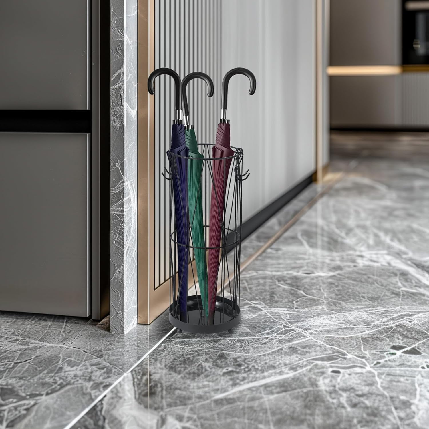 KitchenGenie Umbrella holder for entryway | Keep Your Floors Dry and Tidy with our Indoor Stand Stylish Rack Convenient Storage Solution.