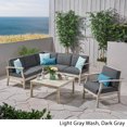 thumbnail image 6 of GDF Studio Capri Outdoor 7 Piece Acacia Wood Sectional Sofa Set, Light Gray and Dark Gray, 6 of 9