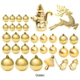 thumbnail image 4 of Naiovety Juego de adornos navideños de ABS, 30 Uds., conjunto de joyas de árbol para decoración festiva, decoraciones para árboles de Kits de decoración para fiestas oro, 4 of 6