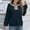 01 Navy, variant on Weiqiqre Womens Blouses Casual Textured Sweatshirt Colorblock Striped Collar Quarter Zip Long Sleeve Pullover Tops