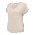 thumbnail image 5 of TODOZO T Shirts for Women Loose Fit Casual Lightweight Soft Basic Tees Women's Solid V Neck Tops with Chest Pocket Short Sleeve T Shirts Loose Casual Basic Tees Summer Clothes Outfits, 5 of 9