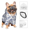 thumbnail image 3 of Haiem Dark Blue Snowflakes for Winter Dog Hoodie Sweatshirts with Pockets Warm Dog Clothes for Small Dogs Chihuahua-Small, 3 of 7