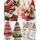 thumbnail image 5 of Paquete de tela de algodón para tapicería de vestidos y manualidades con cuadrados navideños de costura 5 piezas, 5 of 7