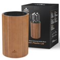thumbnail image 1 of Soporte para cuchillos Enoking Universal de madera de acacia con tapa, 1 of 8