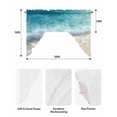 thumbnail image 6 of Ocean Summer Coastal Swag Valance for Windows 56'' x 36'', Sea Waves Blue Green Water Beach Light Filtering Kitchen Curtains Valances for Bathroom/Living Room/Bedroom/Café, Rod Pocket Curtain Panel, 6 of 6