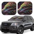 thumbnail image 1 of Fotbe Colorful Dragon Head Profile Juego de 2 Piezas de Parasoles para Parabrisas | Bloqueador Solar para Auto | Accesorios Plegables para Protección Solar Interior-Large, 1 of 6