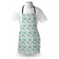 thumbnail image 3 of Garden Art Apron Foliage with Blooms and Fruits Abstract Yard Swirling Leafy Stems, Unisex Kitchen Bib Apron with Adjustable Neck for Cooking Baking Gardening, Teal Vermilion Dark Brown, by Ambesonne, 3 of 3
