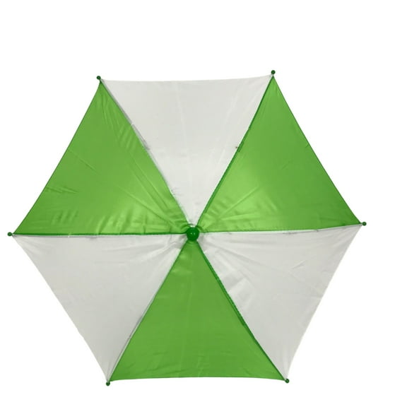Green and White Umbrella 14.5" (Each)