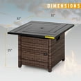 thumbnail image 7 of Sophia & William 32" Outdoor Patio Gas Fire Pit Table 50,000 BTU, 7 of 7