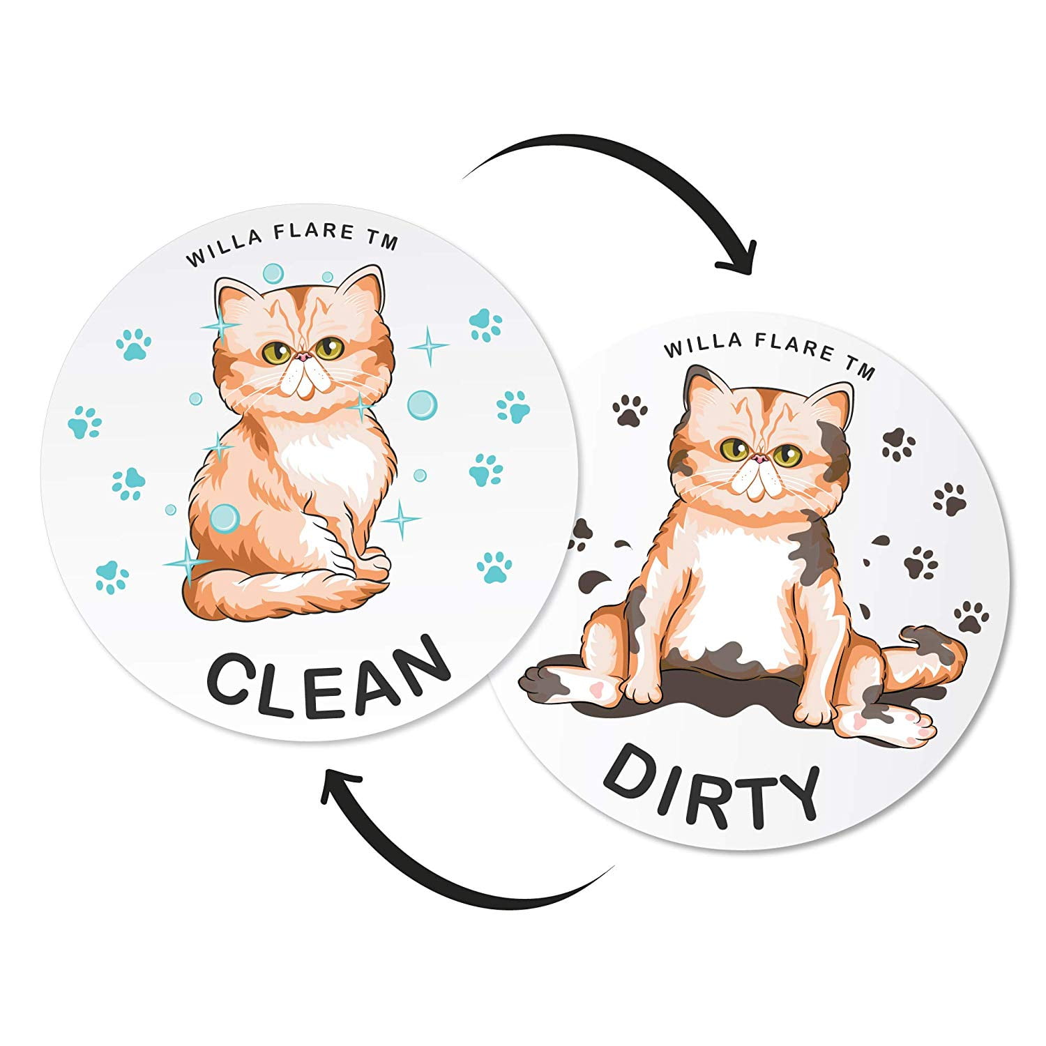Dishwasher Magnet Clean Dirty Sign Kitchen Label For Home 