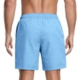 thumbnail image 4 of Satingcolo Men's Swim Trunks String Mid Waist Board Shorts Mesh Lining Daily Wear Shorts Quick Dry Bathing Suit With Two Pockets Light Blue XL, 4 of 4