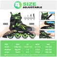thumbnail image 3 of Patines en línea 2PM SPORTS Torinx ajustables para niños y adultos, 3 of 6