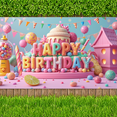 thumbnail image 4 of Colorful Theme Birthday Party Banner Decorative Design Happy Birthday Banner for Kids Celebration Indoor Decoration Party, 4 of 8