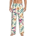 thumbnail image 2 of Goofa Cute Flower Printed Soft Pajama Pants for Men, Wide Leg Comfy Casual Lounge Yoga Pants-Large, 2 of 9