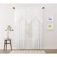 thumbnail image 4 of No 918 Alison Dentelle Florale Pure Tige Poche Rideau Panneau, 58 x 63, Blanc, 4 of 4