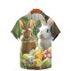 thumbnail image 2 of Camisas Casuales de los Hombres Pascua Impresa Manga Corta con Cuello Botón Arriba, Top de Poliéster de Moda para el Aire Libre Y el Ocio, 2 of 9
