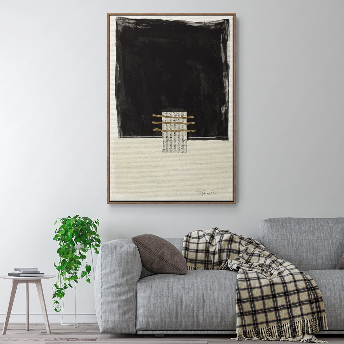 Standing Strong IV Framed Premium Gallery Wrapped Canvas - Ready to Hang - 27 x 41 - Walnut Floating Frame