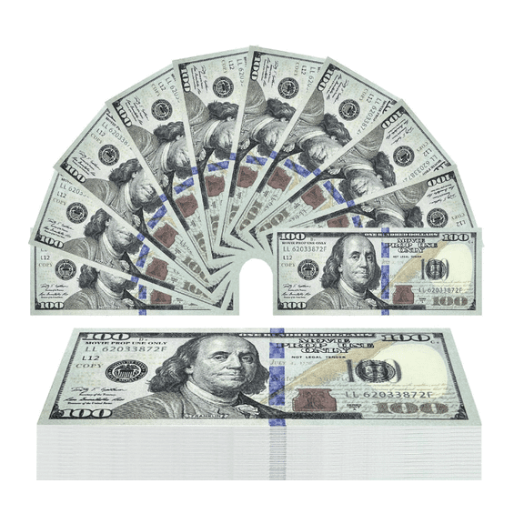 Game Money | Party Funds | Real Currency Size | Educational Currency & Counting Game Tokens