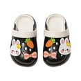 thumbnail image 6 of Lusa Summer Cute Beach Lightweight Kids Slippers with Holes and 3D Design of Rabbits & Carrots Boys and Girls Casual Thick-Soled Non- Sandals for Outdoor Play Wear Black 10-11 Years, 6 of 6