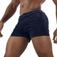 thumbnail image 4 of Zylarhe Men's Shorts, Casual Summer Shorts Lightweight Outdoor Walking Beach Holiday Comfortable Elastic Waist Mens Workout Shorts Navy XXL, 4 of 5