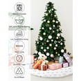 thumbnail image 6 of Ayieyill Christmas Tree Skirt, 36 Inches Faux Fur White Christmas Tree Skirt for Christmas Tree Decorations Xmas Tree Skirt (Snowflake), 6 of 7