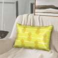 thumbnail image 2 of Pofeuu Gold Pineapple Print Satin Pillowcase for Hair and Skin Pillow Cases, Silk Pillow Cases, Soft Cooling Pillow Covers, 20x30 Inches（Pillow core not included）, 2 of 7