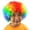 F, variant on Party Disco Funny Afro Clown Hair - Football Fan Adults Afro Masquerade Wig, Colorful Explosion Head for Costume Party, Carnival, Festivals, Halloween, Fun Themed Party Accessory f Makeup Organizers