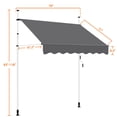 thumbnail image 2 of Topeakmart 78.7" L Manual Retractable Awning with Adjustable Height, Dark Gray, 2 of 7