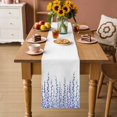 thumbnail image 2 of Purple Blue Polka Dots Table Runner - 120 Inch Long Watercolor Abstract Art Cotton and Linen Blended Dress Scarves Farmhouse Table Runner for Kitchen Dining, Coffee Table, 13" x 120", 2 of 8