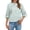 Blue, variant on Summer Short Sleeve Cotton Linen Shirts for Women Fashion Retro Embroidered Loose Casual Top Frog Button Blouse Beach Vacation Clothes