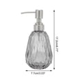 thumbnail image 4 of Unique Bargains 1 Pc Durable Argyle Soap Dispenser 11.84oz Gold Tone Silver Tone, 4 of 6