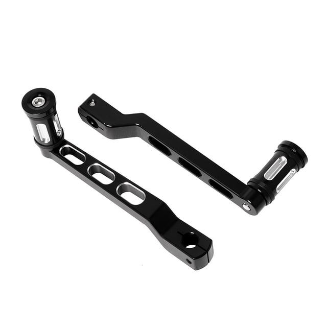 Pedales de freno de palanca de cambio de punta de talón de motocicleta, clavija de cambio para palancas de cambio Harley Davidson (negro)