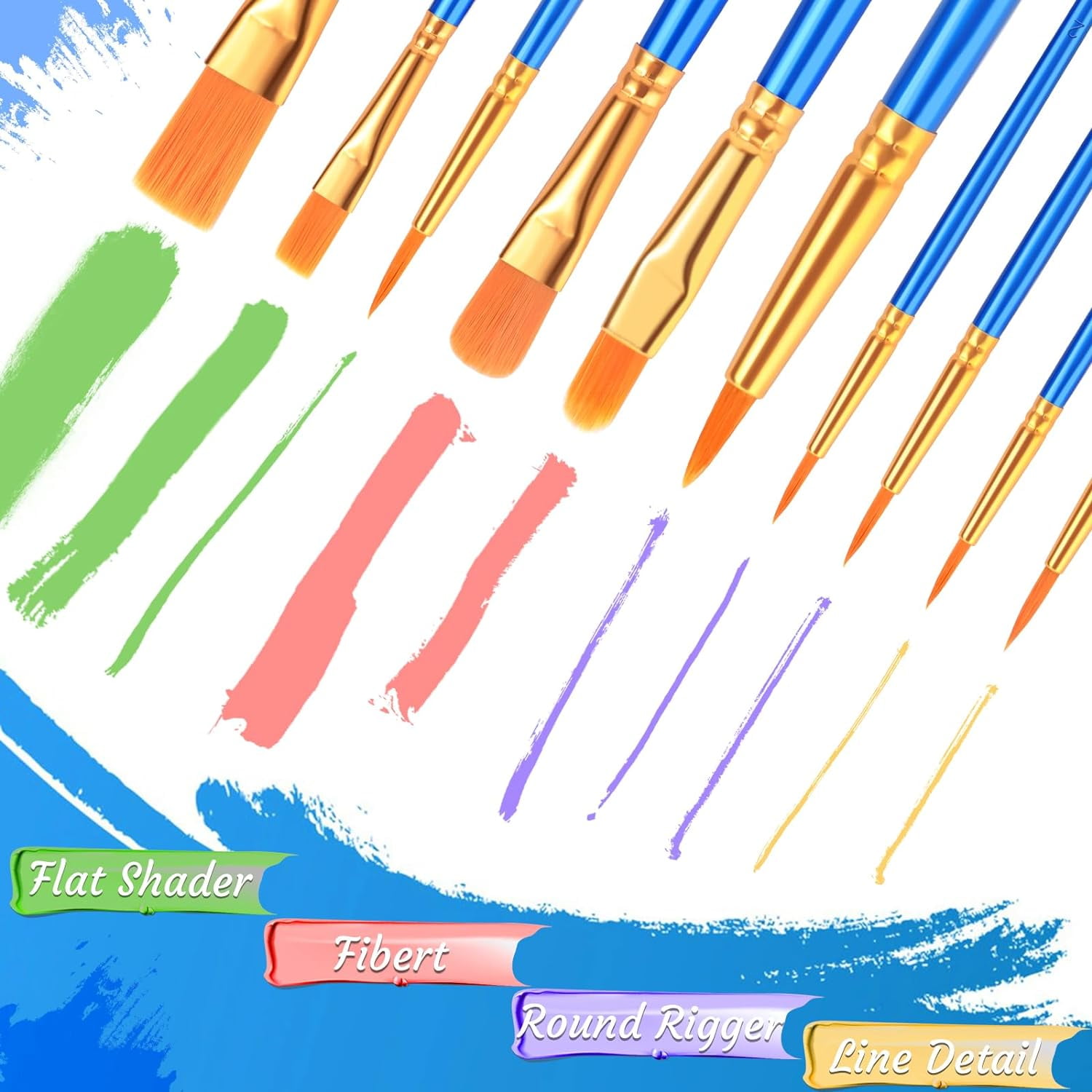 Paint Brushes Palette Set,24 Pack/240Pcs Acrylic Paint Brushes and 24 Palettes, Professional Artist Brushes, Finger and Face Painting Oil Painting Watercolor Kid's and Adult Painting Art Set.