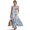 Blue Bohemian Flower, variant on Oriental Flower Crane Print Womens Summer Tank Dress Linen-Look Long Maxi Dress with Pockets Anti-Wrinkle Casual Beach Dress Breathable Vacation Outfit, 4XL