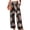 Pink, variant on KLHDSF Women's Pants Elastic Waist Striped Lightweight Palazzo Pants for Women Casual Lounge Wide Leg Pants Beige L