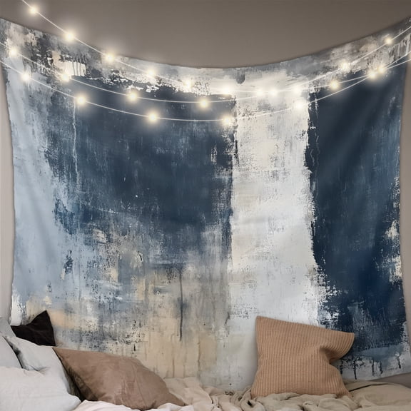 Navy Blue Grey Large Tapestry for Bedroom Wall Hanging Tapestry, Modern Abstract Art Rustic Ceiling Backdrop Tapestries Poster Blanket Wall Decor for Teens Room Living Room Dorm 100" x 59"