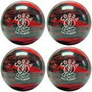 EPCO Candlepin Bowling Ball- Cobra Pro Rubber, Red & Black Four Ball (Size:4 1/2 inch- 2lbs. 6oz.;)