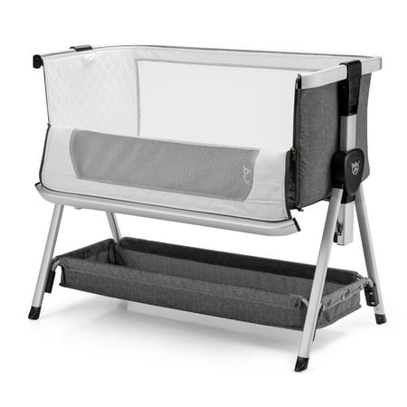 UPC: 7335697170334 | Baby Bassinet Bed Side Crib Adjustable Infant Sleeper Bassinet Dark Grey