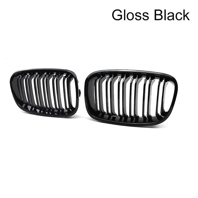 Car Front Bumper Kidney Grille Racing Grills For Bmw 1 Series F20 F21 2011 2012 2013 2014 Replacement Double Slat Black Grilles