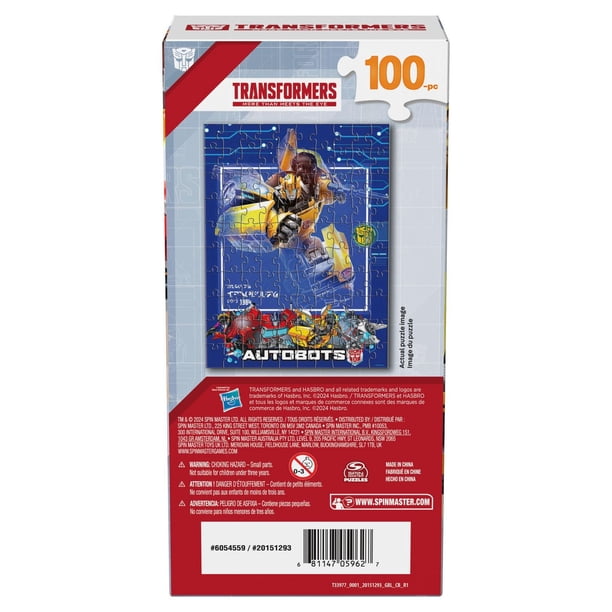 Spin Master Games, Transformers 100-Piece Jigsaw Puzzle, for