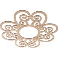 thumbnail image 2 of Ekena Millwork 38"OD x 13"ID x 1/4"T Cohen Wood Fretwork Pierced Ceiling Medallion, Alder, 2 of 3