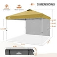thumbnail image 4 of EAGLE PEAK 12 x 12 Easy Set Up Straight Leg Pop Up Outdoor Canopy with One Removable Wall,Beige, 4 of 10