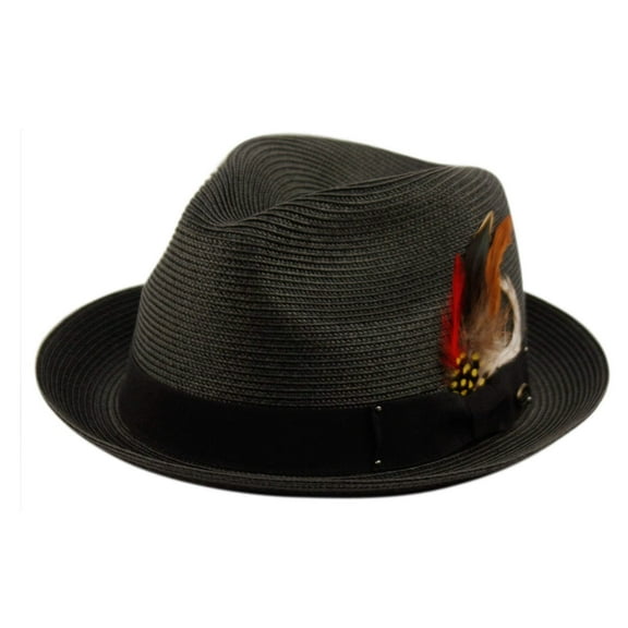 Epoch hats Mens Summer Crushable & Packable Straw Fedora Hat