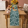 thumbnail image 2 of Dark Green Spring Floral Table Runner - 90 Inch Long Farmhouse Flowers Elegant Pastoral Cotton and Linen Blended Dress Scarves Farmhouse Table Runner for Kitchen Dining, Coffee Table, 13" x 90", 2 of 8