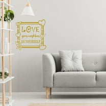 VWAQ Love Your Neighbor As Yourself Wall Art Decal Christian Quotes Decor - V2
