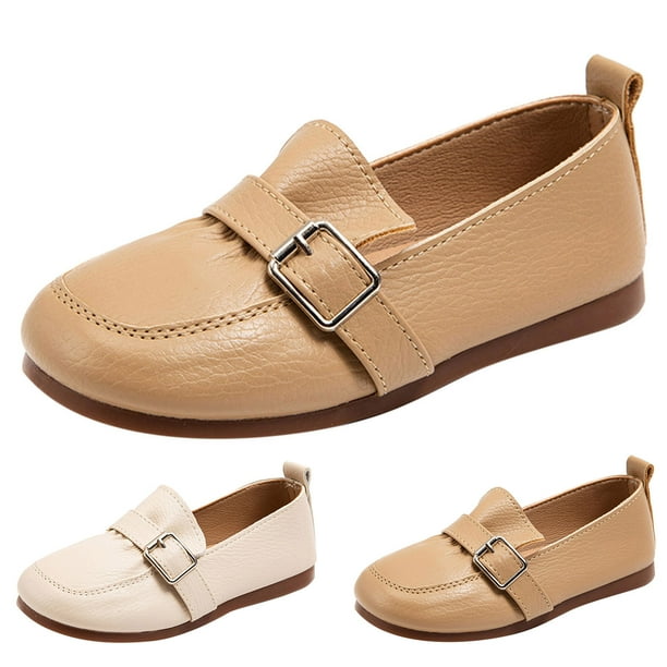 Toddler Girls Shoes Girl 10 Fashion Spring Summer Children s Casual Shoes Girls Leather Shoes Flat Sole Soft Comfortable Dress Shoes Female